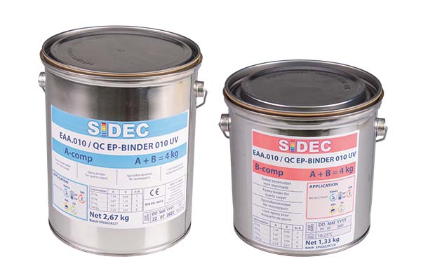 Sidec-BINDER_EAA 010_QC EP-BINDER 010 UV set 4kg-A 2,67kg_B 1,33kg