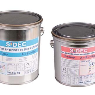Sidec-BINDER_EAA 09_QC EP-BINDER 09 EMISSIONFREE set 4kg-A-2,67kg_B 1,33kg